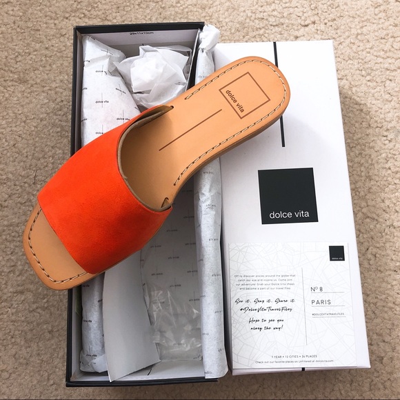 Dolce Vita CATO SUEDE LEATHER SLIDE SANDALS - Picture 8 of 8